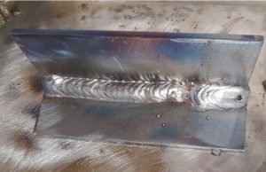tooliom mig 200A machine's result on steel metal