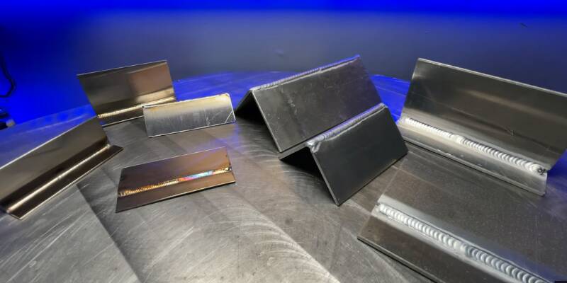 Small metal pieces welded by experts during eastwood tig 200 review